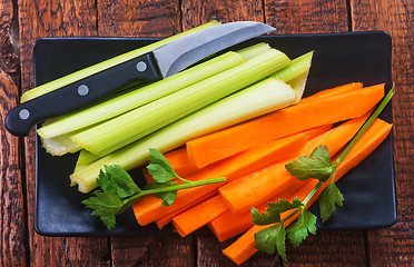 Image showing celery with carrot