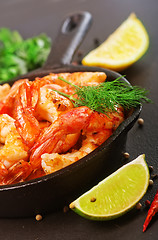 Image showing fried shrimps