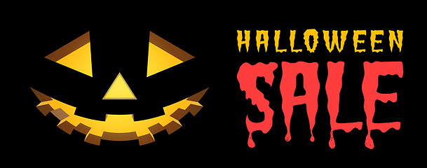 Image showing Halloween sale vector background