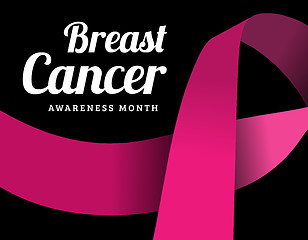 Image showing Breast cancer awareness vector symbol