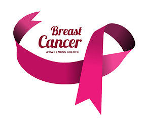 Image showing Breast cancer awareness vector symbol