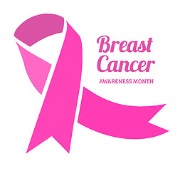 Image showing Breast cancer awareness vector symbol