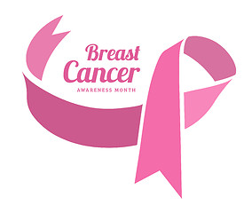 Image showing Breast cancer awareness vector symbol