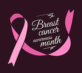 Image showing Breast cancer awareness vector symbol