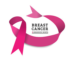 Image showing Breast cancer awareness vector symbol