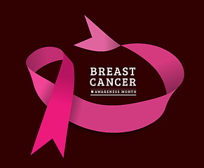 Image showing Breast cancer awareness vector symbol