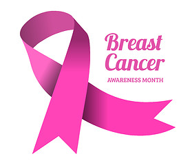 Image showing Breast cancer awareness vector symbol