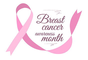 Image showing Breast cancer awareness vector symbol
