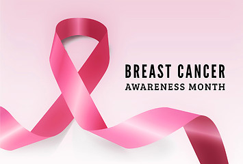 Image showing Breast cancer awareness vector symbol