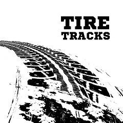 Image showing Tire tracks on white