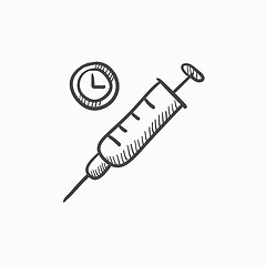 Image showing Syringe sketch icon.