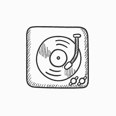 Image showing Turntable sketch icon.