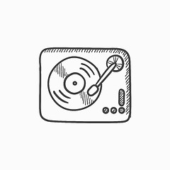 Image showing Turntable sketch icon.
