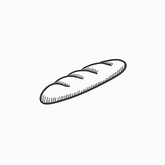 Image showing Baguette sketch icon.