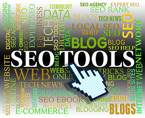 Image showing Seo Tools Shows Search Engine And Apps