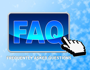 Image showing Faq Button Shows Frequently Asked Questions And Answer