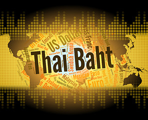 Image showing Thai Baht Shows Forex Trading And Banknote