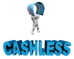 Image showing Cashless Credit Card Indicates Purchase Prepaid And Prepay 3d Re