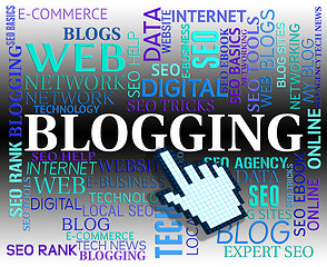 Image showing Blogging Word Means Web Site And Blogger