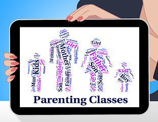 Image showing Parenting Classes Means Mother And Baby And Child