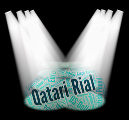 Image showing Qatari Rial Indicates Foreign Currency And Currencies