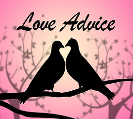 Image showing Love Advice Means Information Heart And Loved