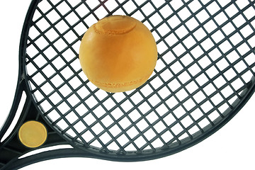 Image showing Tennis racket in detail