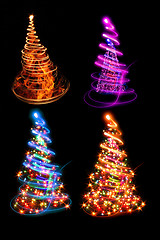 Image showing 4 xmas tree