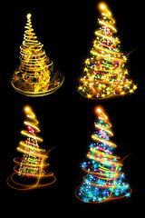 Image showing 4 xmas tree