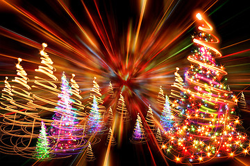 Image showing xmas background with christmas tree