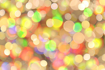 Image showing abstract color christmas lights