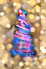 Image showing abstract christmas tree