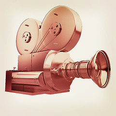 Image showing Old camera. 3d render. 3D illustration. Vintage style.