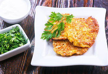 Image showing vegetable pancakes