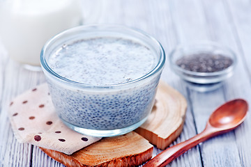 Image showing milk with chia seed