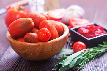 Image showing tomato and sauce