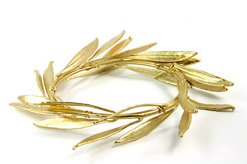 Image showing closeup gold wreath