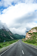 Image showing Paved mountain road