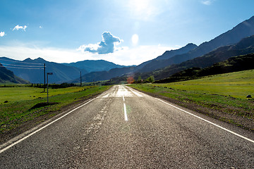 Image showing Paved mountain road