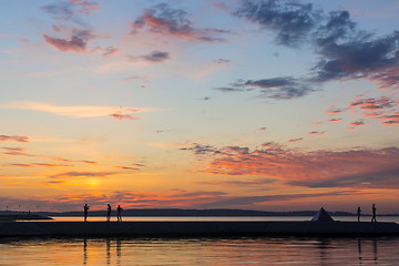 Image showing Picturesque sundown on summer lake