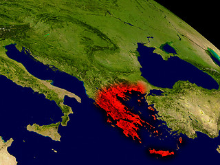 Image showing Greece from space