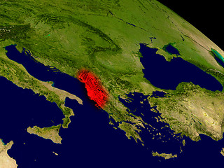 Image showing Albania from space