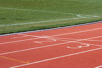 Image showing race track and field