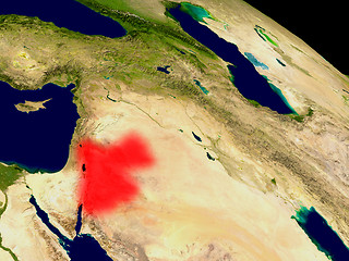 Image showing Jordan from space
