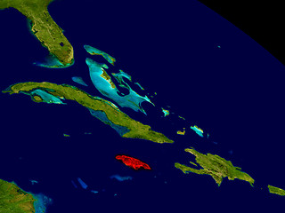 Image showing Jamaica from space