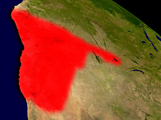 Image showing Namibia from space