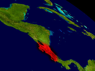 Image showing Costa Rica from space