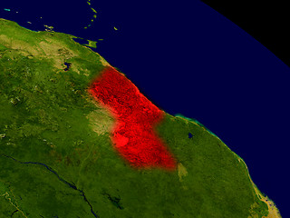 Image showing Guyana from space