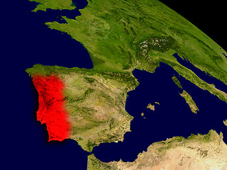 Image showing Portugal from space