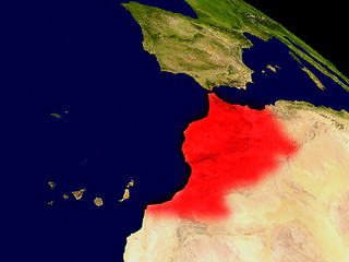 Image showing Morocco from space